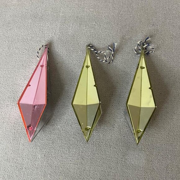 Vintage Jewel Brite Glittered Bottle Brush Tree Acrylic Plastic Faceted Diamond - Picture 2 of 6